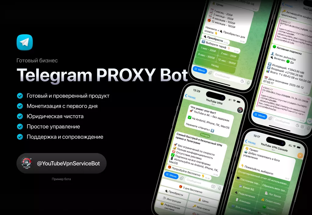 Готовый бот для продажи PROXY (Telegram)